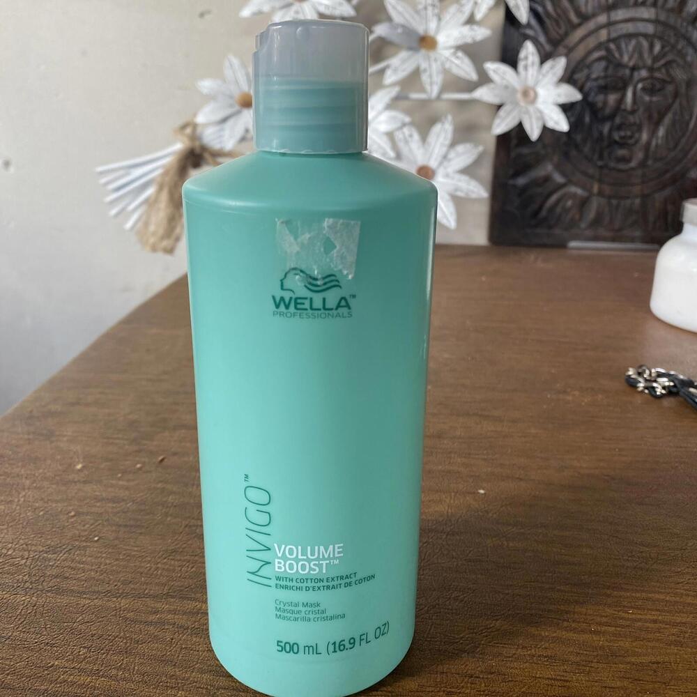NEW Wella Invigo Volume Boost Hair Crystal Mask With Cotton Extract 16.9 oz